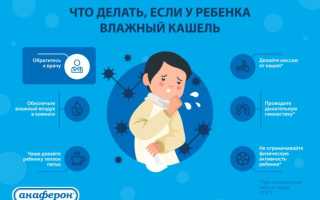 Чем лечить влажный кашель у ребенка